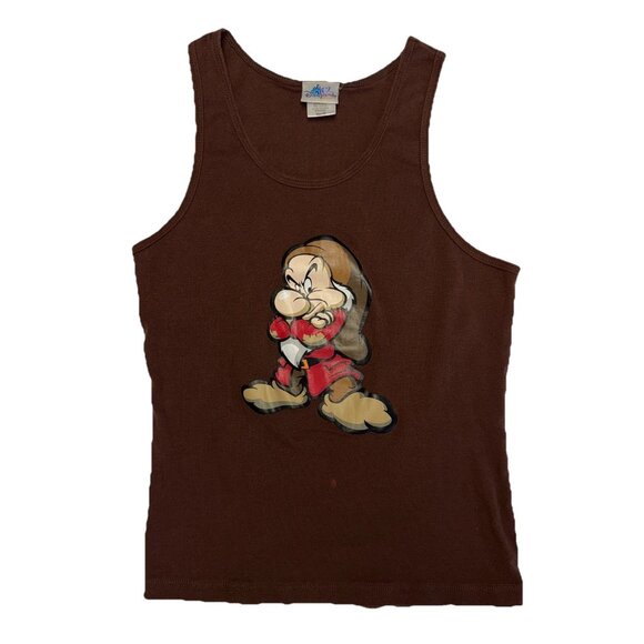 Disney Tops - Vintage Disney Tank Top Shirt Womens Medium Grumpy Snow White 13.5x20